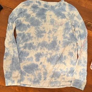 Vineyard Vines Blue Tie-Dye Long Sleeve Tee